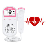 Digital Portable Fetal Doppler Monitor Baby Heart Rate Best Fetus Monitor Ultrasound Machine Prenatal Vascular Beat Headset 2.5M