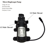 Outdoor Water Spray Mist Pump 12V DC Misting Pump Water Pump Sprayer