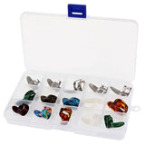 15Pcs/Set Celluloid Metal Finger Thumb Guitar Picks Plectrums 5 Thumb + 10 Finger with Case Cover for Acoustic Electric