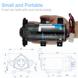 Super Quiet 70 PSI DC 24V Pump 0.8L/Min Water Cylinder Pump For Patio Spray System Can Self-Priming Garden Atomization