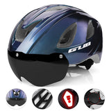 GUB Breathable Cycling Helmet with Rear Light Magnetic Goggles Women Men Lightweight Safety Helmet Racing Bike Helmet