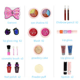 Girls Makeup Kit for Kids Washable Fashion Makeup Set Girls Play Cosmetics Set For costume party, birthday party