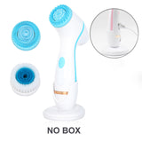 3 In 1 Deep Facial Cleansing Sonic Silicone Face Brush Waterproof Design Skin Cleanser Spin Brush Set Tool For Remove Acne