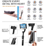 Universal Handheld Gimbal Stabilizer Tripod 360 Auto Rotation Selfie Stick For Phone iPhone 12  Xiaomi Samsung Video Vlog Live