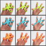 Finger Grip Silicone Ring Exerciser Antistress Resistance Band Fitness Stretcher 3 Levels Finger Sensory Toy for Autism ADHD