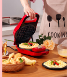 220V Non-stick Electric DIY Breakfast Machine Multifunctional Household Donut Waffle Cake Maker With 9 Plates EU/UK/AU Plug