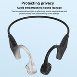 Bone Conduction Headphones Wireless BT 5.0 Earphone Outdoor Sports Red Headset Waterproof Sweat Proof with Earbuds Hands-free