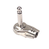 10Pcs 90Degree Right Angle 6.35 mm Mono 2 Pole Jack Plug 6.35mm Guitar Phono Pancake 1/4 Inch Connector