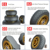 1 Pc 4 Inch Rubber Medium Caster Gold-Plated /Humvee/ TPR Silent Wheel Universal Trolley Industrial Trailer Single