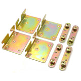 4pcs/set Cold Rolled Steel Bed Bracket Wood Board Connector Thicken Heavy Fixed Bed Corner Hinge Furniture Hardware Accessories