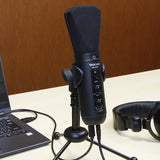 TASCAM TM-250U Large Diaphragm USB Microphone for live streaming,online meeting and voice over / video editing