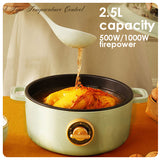 AUX Electric Cooker 2.5L Large Capacity Electric Hot pot Multi-function Cooker Non-stick Coating Electric Frying Pan Noodle Pot