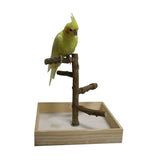 Bird Perch Stand Paw Grinding Stick Climbing For Parrots Pet Supplies Cage Toys Wood Portable Interactive Training Playground