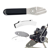 7Pcs Bike Disc Brake Correction Wrench Bicycle Brake Rotor Alignment Truing Tool with Disc Brake Pads for MTB Road Bike