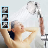 3 Mode Bath Shower Adjustable Jetting Shower Head High Pressure Saving Water Anion Filter Shower SPA Nozzle Bathroom Accessories