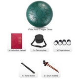 tongue Drum 12 Inch Steel Tongue Drum Set 13 Tune Hand Pan Drum Pad Tank Sticks Carrying Bag Percussion Instruments Accessories