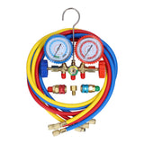 Manifold Dual Gauges Set Air Refrigeration Equipment Pressure Measuring Tool Brass Connection Air-conditioner Repairing Device