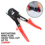 Hand Tool Pliers Ratchet Cable Cutter AWG 600MCM Ratcheting Wire Plier Hand Tool Cut Up To 240mm Multifunctional For Electrical