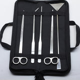 5pcs/set Aquarium Cleaning Tools Kit Tweezers Scissors For Live Plants Grass Stainless Steel Prune Tool Fish Aquatic Supplies