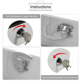 White Mini Portable Steel Petty Lockable Cash Money Coin Safe Security Box Household