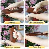 Wooden Guasha Massage Scraper Pressure Therapy Acupoint Massager Facial Body Health Care Handle Massage Tool