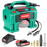 Air Compressor Tire Inflator HYCHIKA 160PSI Portable Inflator 2.0Ah Battery Fast Charger for Tires Balls and Other Inflatables