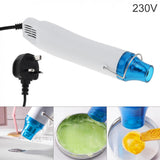 Heat Gun 230V 300W Handheld Heat Gun Multifunction Mini DIY Rapid Warming Hot-Air Blower with Supporting Seat