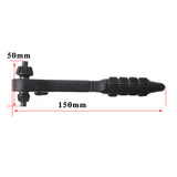 2-in-1 Universal Wrench Drill Chuck Key Wrench Ratchet Dual-use Spanner Ratchet Connector Ring Combo Grip Star Wrench Hand Tool