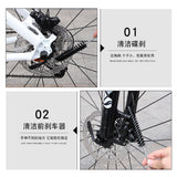 6pcs Professional MTB Mountain Road Bike Cleaning Tools Set Portable Tire Chain Crankset Gap Wheel Cleaner Brush