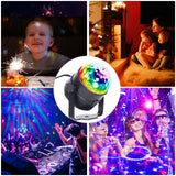Sound Activated Rotating Disco Ball DJ Party Lights 3W 3 LED RGB LED Stage Light For Christmas Wedding Sound Party Lights