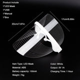 Rechargeable LED Photon Light Therapy Machine Three-color Facial Mask Whitening Skin Rejuvenation Instrument
