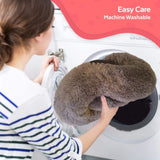 Round Big Dog Bed Sofa Long Plush Lounger Basket Fluffy Pet Bed House for Dogs Cats Puppy Cushion Winter Warm Pet Bed Kennel