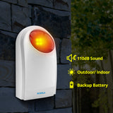 J008 Flash Siren External Outdoor Waterproof Siren Sound Strobe Flash Alarm Siren For Home Security Alarm System