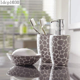 Bathroom Decoration Accessories Nordic Light Luxury Ceramic Brushing Cup Soap Dispenser Toothbrush Holder Bathroom Supplies
