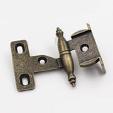 2pc Antique cabinet hinge Green bronze Folding Crown Head detachable hinges for furniture Wardrobe Cupboard door repair hardware