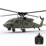YXZNRC F09 UH60 Black Hawk 2.4G 6CH 3D6G System Dual Brushless Direct Drive Motor 1:47 Scale Flybarless RC Helicopter