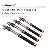 New Upgrade Ice Fishing Rod Short 8/11 Section Portable Carbon Mini Pole Carp Pole Handle River Shrimp Fishing Tackle Outdoor