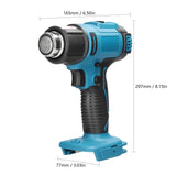 Cordless Hot Air Machine Lithium Rechargeable Heating Equipment Temperatures Adjustable Power Tool with 5 Nozzles 2 Scrapers