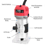 Woodworking Electric Trimming Machine Engraving Electromechanical Wood Milling Slot Machine Copper Motor