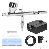 Multi-purpose Professional T182C 0.3mm Airbrush Max 30PSI Air Pump Set for Model Making DIY Art Painting