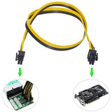10Pcs 100Cm 6 Pin PCI-E To 8 Pin(6+2) PCI-E (Male To Male) GPU Power Cable For Image Cards Mining Server Breakout Board