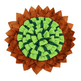 Pet Dog Snuffle Mat Puzzle Toy Slow Feeder Bowl Plush Round Pad for Small Medium Dogs Machine Washable Sniffing Training Blanket