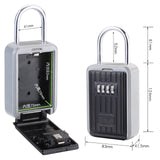 Key Lock Box, Key Storage Lock Box Aluminium Alloy Key Safe Box Weatherproof 4 Digit Combination for Indoors and Outdoors
