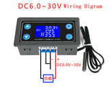 10A 12V 24V LCD Display Digital Temperature Controller Regulator Thermocouple Thermostat Sensor With NTC-10K B3950 Probe Cable