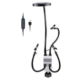 LED Magnifier Bench Vise Table Clamp 4pc Flexible Arms Third Hand Tool Soldering