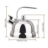 2.5L Kettle Stainless Steel Whistling Teapot Tea Kettle for Home Outdoor Camping Hiking Backpacking