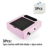 80W Adjustable Suction Nail Dust Collector Strong Nail Dust Vacuum Cleaner Nail Art Salon Manicure Machine With Reusable Filter