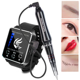 Portable Watch Permanent Makeup Machine Eye Brow Lip Rotary Pen Tattoo Machine MTS PMU System With 10pcs Tattoo Needles