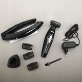 Pro face beard shaving machine electric razor hair trimmer bodygroom kit electric shaver for men body back 100-240v rechargeable
