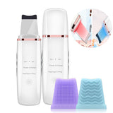 Ultrasonic Skin Scrubber Ion Face Cleaning Shovel Peeling Acne Blackhead Removal Red Light Therapy Facial Galvanic SPA Machine